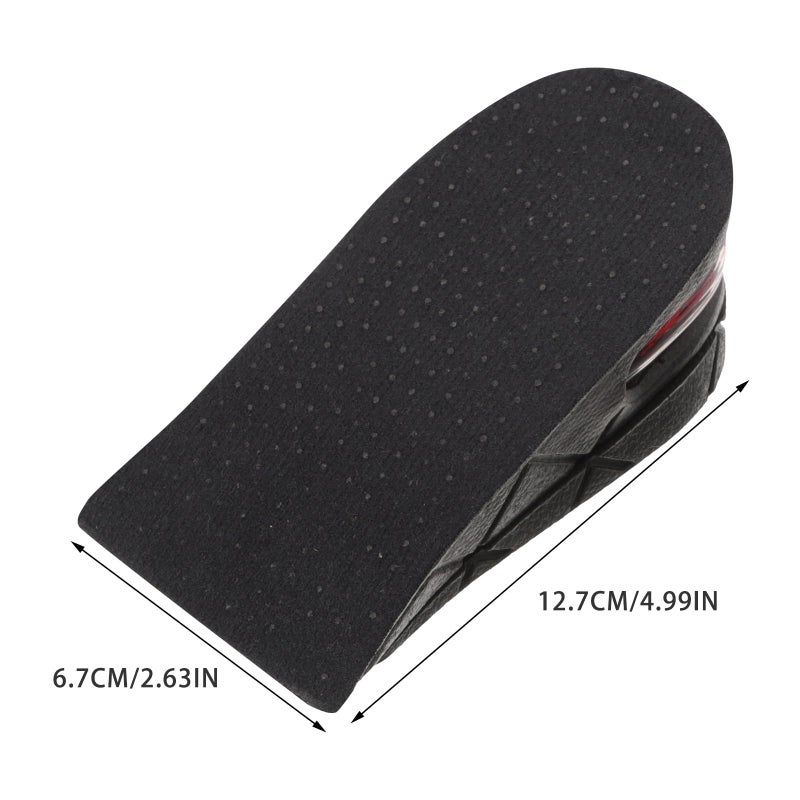 Height Increase Shoe Insoles 4pcs Black 3cm 5cm Air Cushion Inserts for Men Women Comfort Fit - Image 3