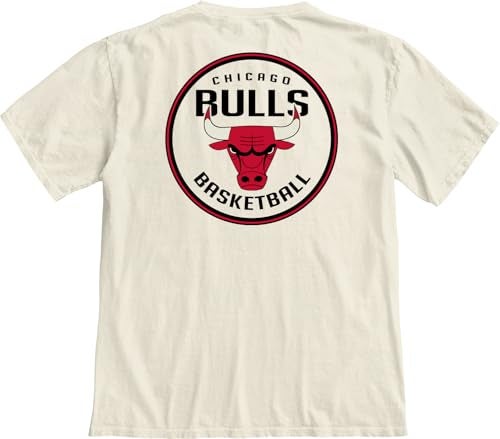 Blue 84 Chicago Bulls NBA Officially Licensed T-Shirt Ringspun Front/Back Ivory, Large - Image 5