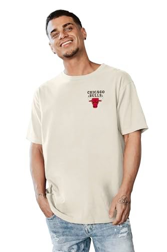 Blue 84 Chicago Bulls NBA Officially Licensed T-Shirt Ringspun Front/Back Ivory, Large - Image 2
