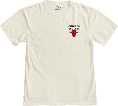 Blue 84 Chicago Bulls NBA Officially Licensed T-Shirt Ringspun Front/Back Ivory, Large - Image 4