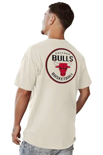 Blue 84 Chicago Bulls NBA Officially Licensed T-Shirt Ringspun Front/Back Ivory, Large - Image 3