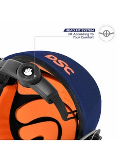 DSC Punch Cricket Helmet For Mens, Colour - Navy, Size - Medium  - Image 4
