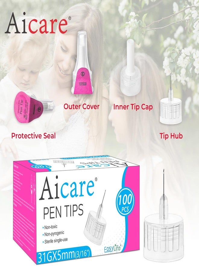 ايكير رؤوس أقلام 31G × 5 مم، 100 رأس/علبة، مريحة، رفيعة للغاية، تناسب معظم أنواع الأقلام - Image 4