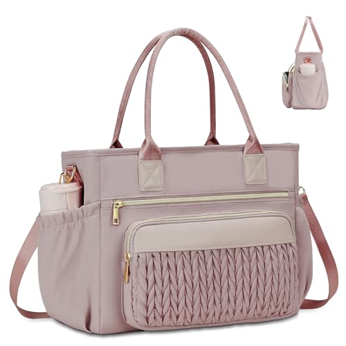 HSHRISH Lunch Box for Women Insulated Lunch Bag Women LeakProof Lunch Tote Bag With Adjustable Shoulder Straps and Side PocketsReusable Cute Cooler Bag for Work Picnic Pink - Image 1