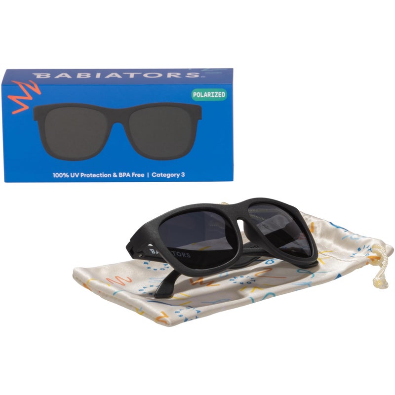 Babiators Polarized Navigator | Jet Black | Smoke Lenses | Ages 0-2 - Image 4