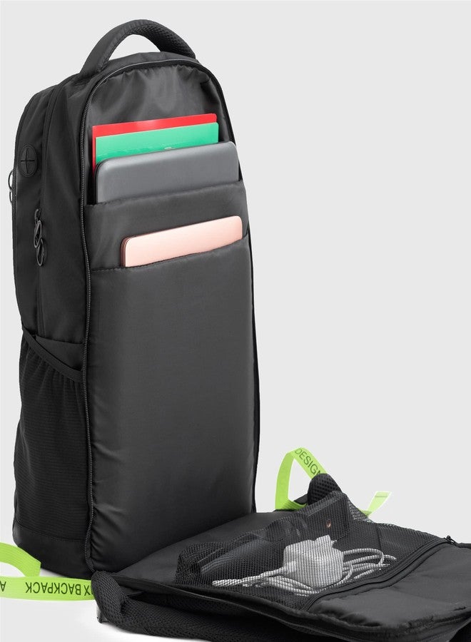 ARTIX® Waterproof Laptop Backpack for Men & Women | Large 17.3-inch Travel Backpack | Stylish & Durable Computer Bag for Business, Office & Work | Versatile Rucksack for Adults (Black/Green) - Image 4