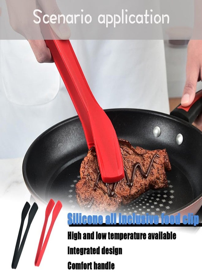 LIUHUIZEYU Silicone Kitchen Tongs,LIUHUIZEYU Silicone Tongs for Cooking Multipurpose BBQ Clamp Tongs for Fried Steak, bake bread, toast Salad Tongs（11Inch） - Image 2