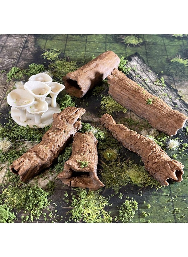 Extruded Gaming Hollow Oak Logs with Giant Fungus - D&D Terrain Set - Brown - Image 5