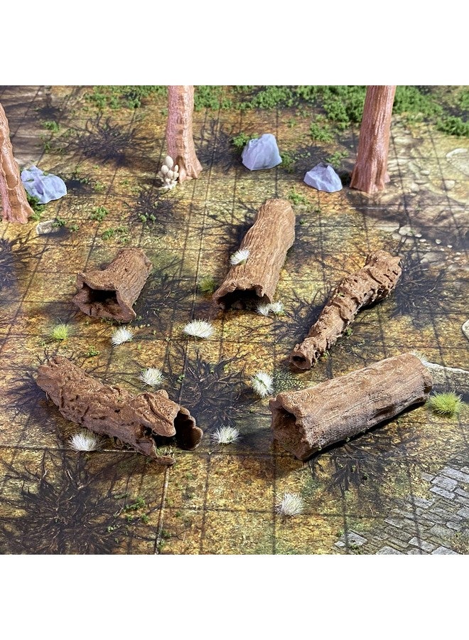 Extruded Gaming Hollow Oak Logs with Giant Fungus - D&D Terrain Set - Brown - Image 4