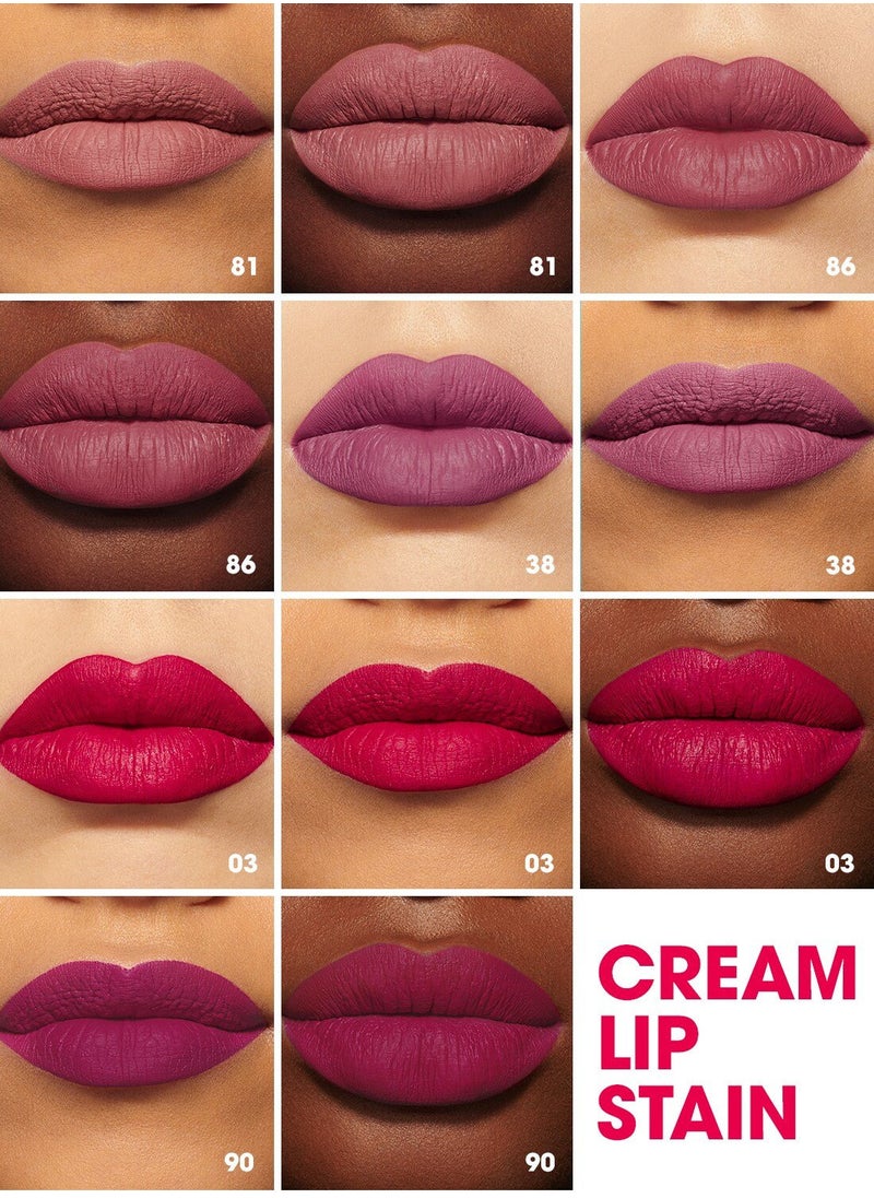 SEPHORA - SEPHORA COLLECTION Cream Lip Stain 10HR Liquid Lipstick 123 Brownie - Matte Dark Brown – Long-Lasting, Matte Brown Pink, High-Pigment & Transfer-Resistant (5ml) - Image 1