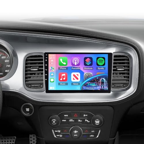 EKAT 2G64G 9 inch Screen for Dodge Charger Radio 2011 2012 2013 2014 Android CarPlay Car Stereo Wireless Car PlayAndroid AutoEQ AudioBluetoothSWC - Image 1