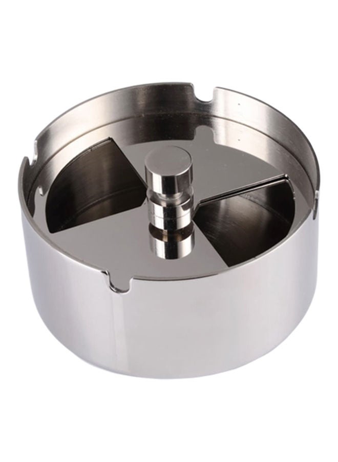 NIBEMINENT Ashtray With Spinning Tray Clear 4.0 x 1.7inch