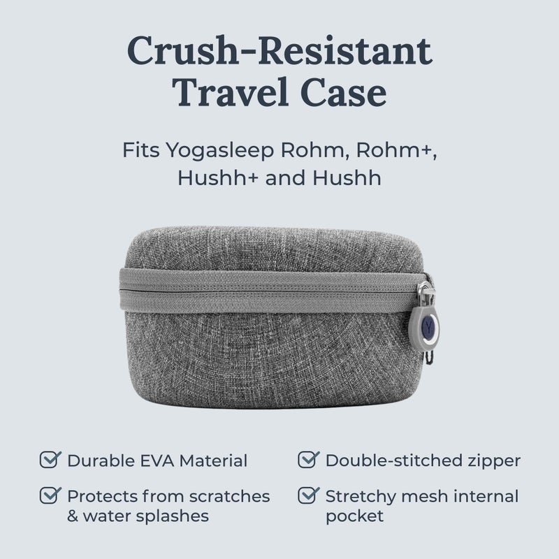 Yogasleep Crush-Resistant Travel Case for Hushh & Rohm White Noise Sound Machines, Provides Protection While Traveling, Double Stitch Zipper, Protection from Scratches & Water Splashes - Image 2