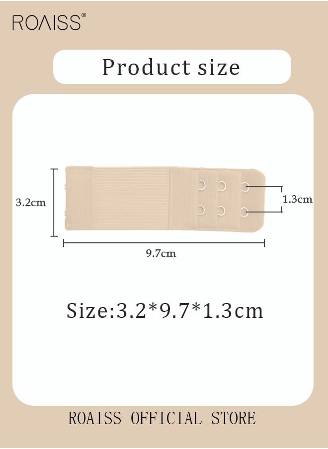 6 Pack High Elastic Bra Extension Buckle Set for Women Bralette Length Adjustment Bra Back Universal Two and Three Rows Skin-friendly Fabric