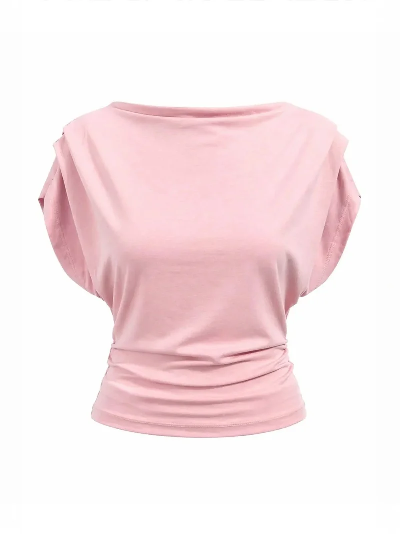 ميكسراي MIXRAY High Waist Wide Leg Knit Co-Ord Set with Boat Neck