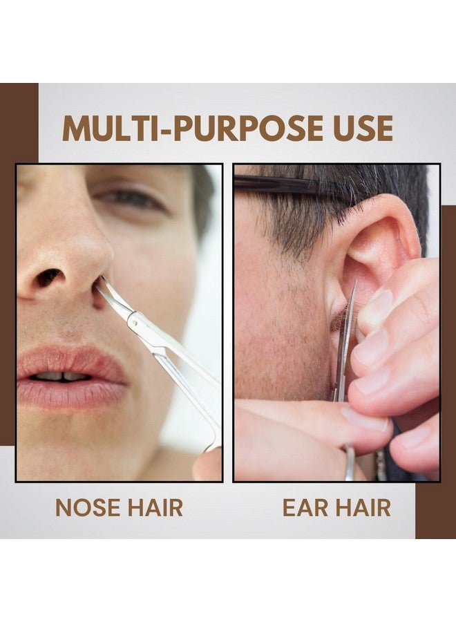 UrbanMooch Nasal Safety Personal Grooming Scissor For Men For Nose Hair, Beard, Mustache And Eyebrow | Safety Blunt Round Tip | Heavy Duty Non Rusting Ss Metal | Travel Friendly Scissor For Men - Image 3