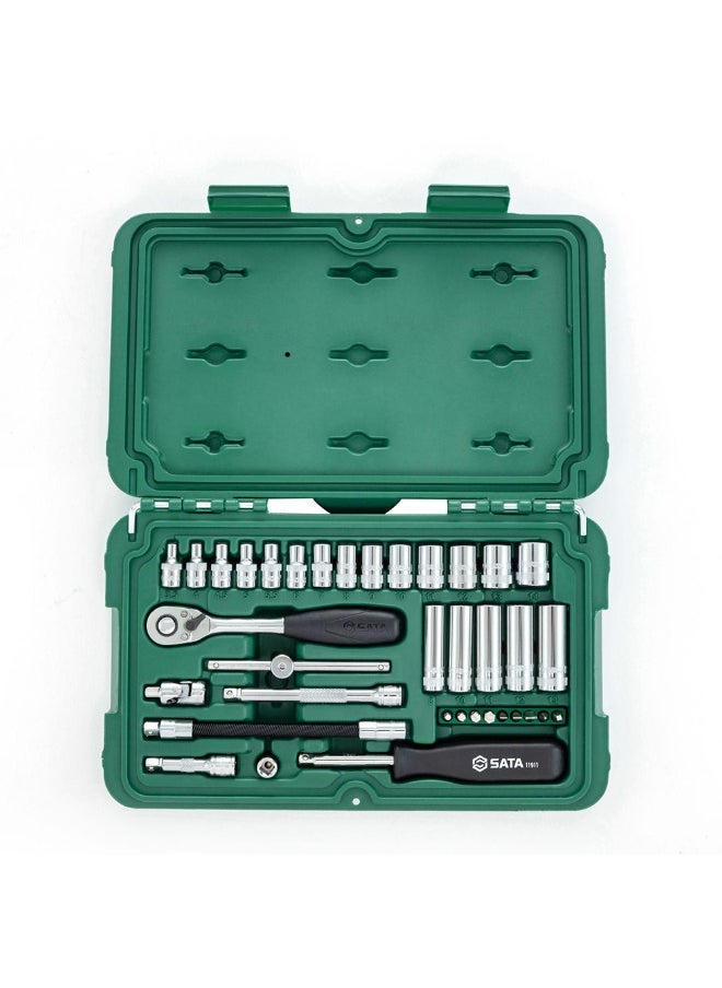 Sata SATA ST09001SJ 36-Piece 1/4" Drive 6 Point Metric Socket Set  - Image 1