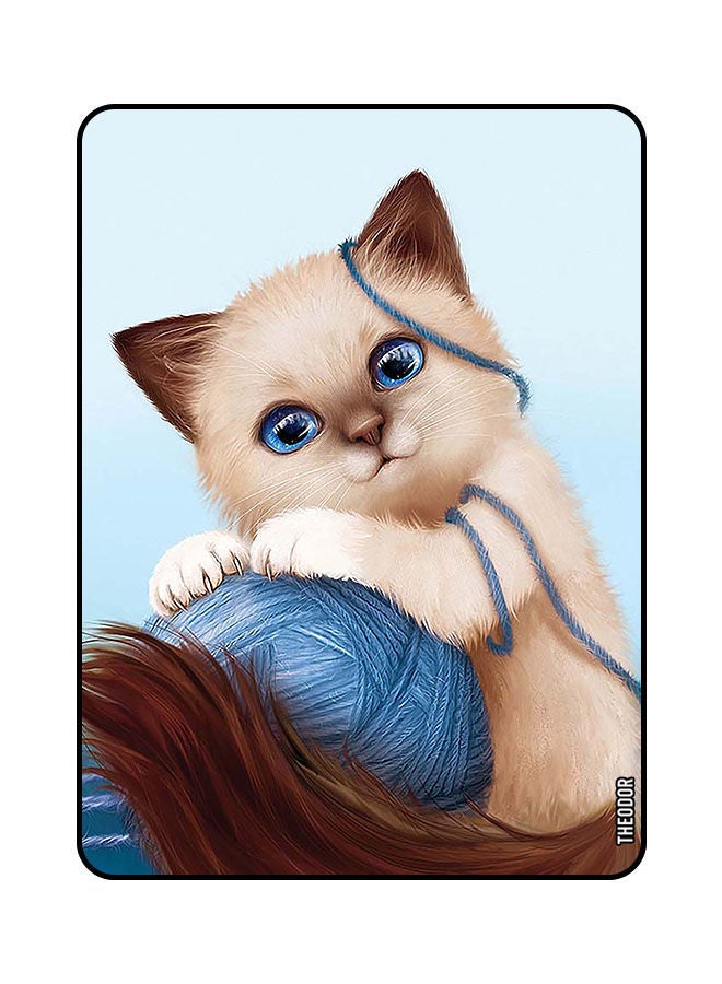 Theodor Protective Flip Case Cover For Samsung Galaxy A7 2020 10.4 Inches with Auto Wake/Sleep Kitten Wool - Image 1
