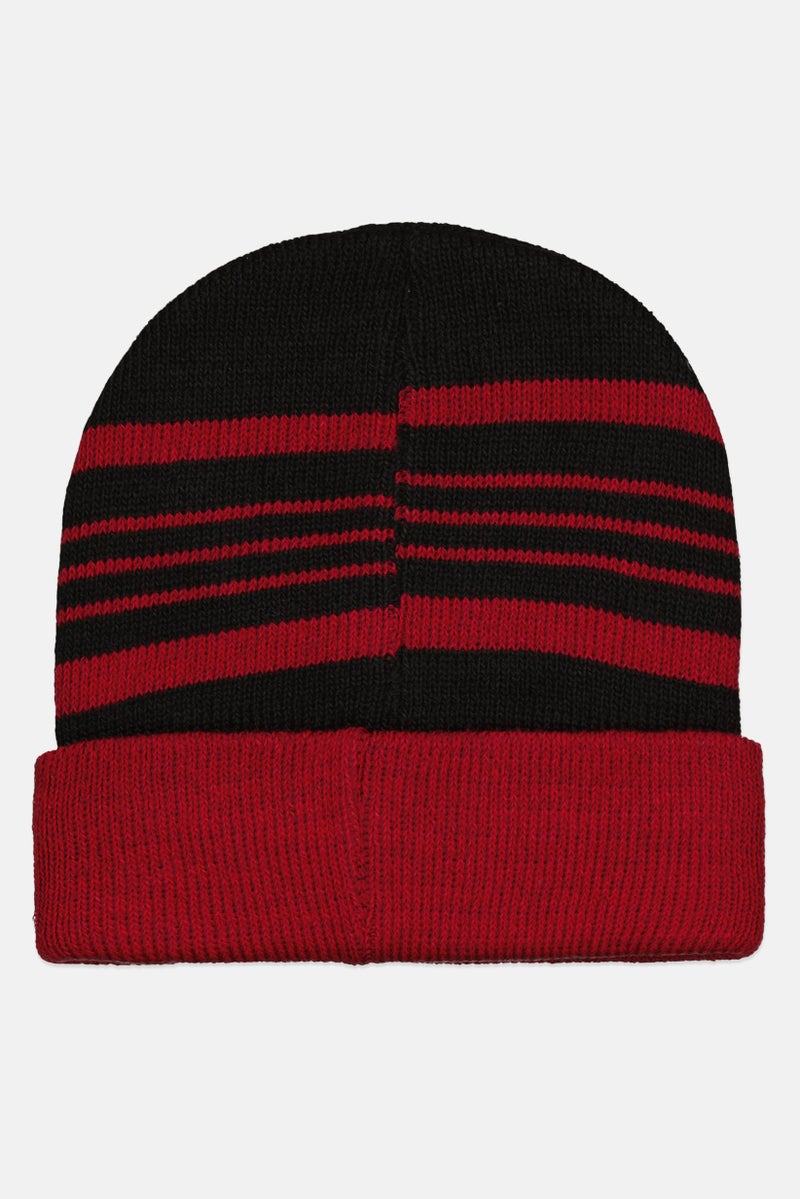 Royal Deluxe Men Sherpa Lined Striped Beanie, Assorted - Image 2