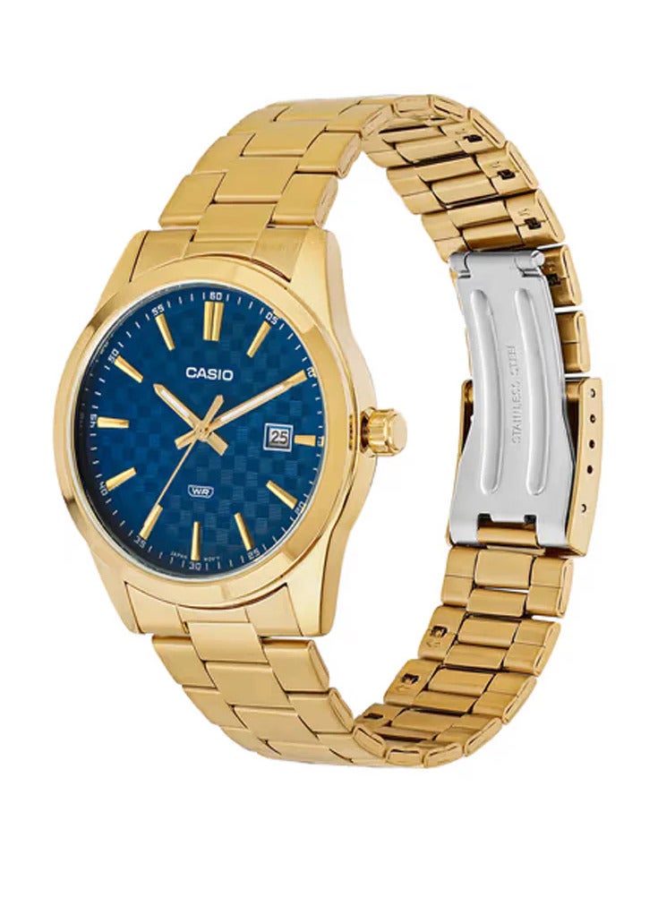 Casio Men's Gold and Blue Analog Watch MTP-VD03G-2AUDF - Image 2