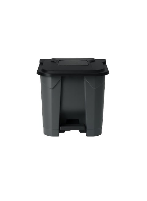 30 Liter Step-On Trash Can with Lid Heavy-Duty Plastic Pedal Bin, Odor Control & Hands-Free Hygiene for Kitchen, Office & Bathroom (Black)