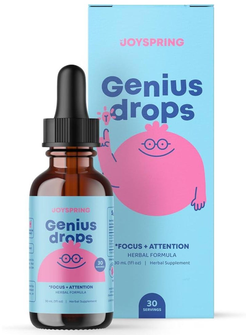 JoySpring Genius Drops Focus + Attention - 1 fl oz (30 ml) - Image 1