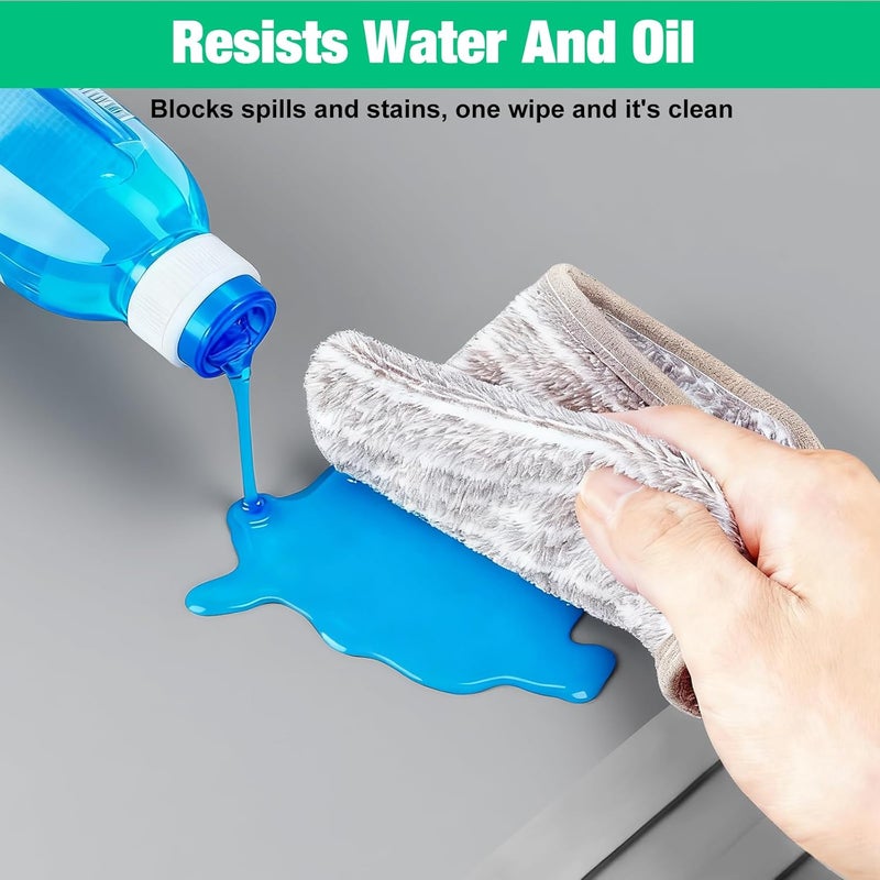 Aisslro حصيرة تحت الحوض 22" × 19"، حصائر سيليكون مقاومة للماء تحت الحوض للمطبخ، بطانة رف مضادة للتسرب وحامي للخزائن بحواف مرتفعة، [خالية من BPA] صينية حمام منظم منزلي، رمادي فاتح - Image 2