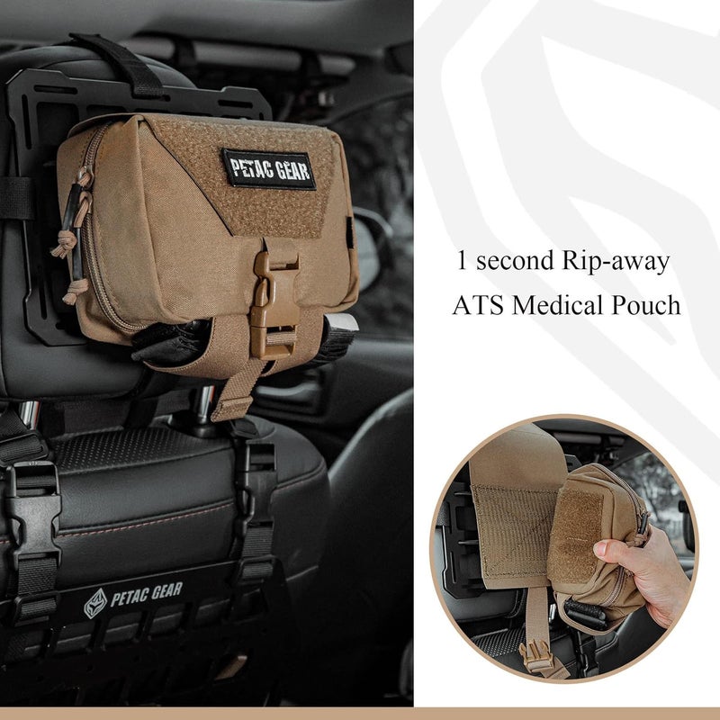PETAC GEAR Tactical Rip Away Medical Pouch Tear Off First Aid IFAK Pouch Molle & Belt Horizontal Outdoor Emergency Survival Bag … - Image 4