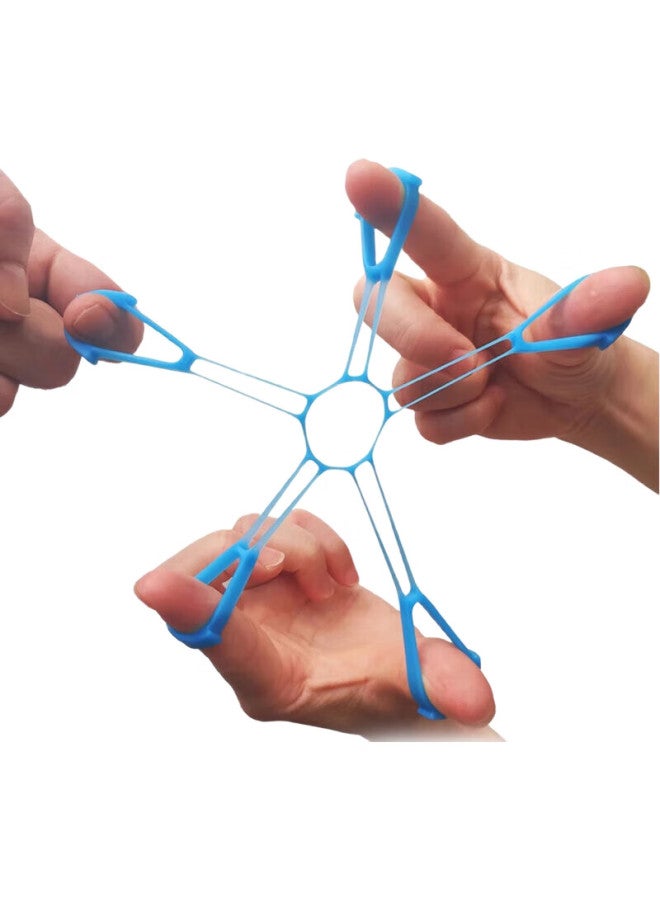 Dweck Hand Grip Ball, Silicone Grip Ring Set, 4-Piece Hand Strength Training, Rehabilitation, Finger Fitness, 1-50 Pounds, Blue - Image 3