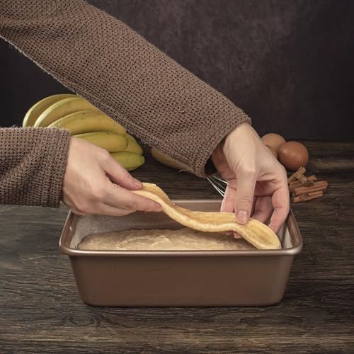 HAPPIELS Nonstick 9x5 inch Bread Loaf Pan for Oven | PFOA & BPA Free Non Toxic Loaf Tin | Molds for Baking | Best 9 x 5 Non stick Bakeware | Nontoxic 5x9 Banana Bread Mold Pans & Tins - Image 5