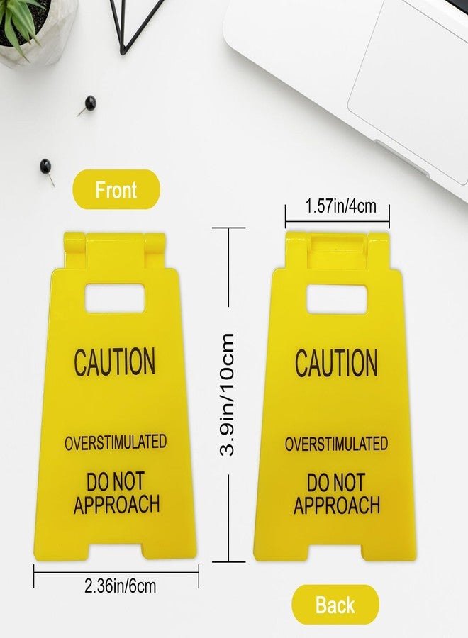 Joyline Funny Prank Gift Mini Caution Overstimulated Desk Sign for Coworkers Teammates Employees Boss (1PCS) - Image 2