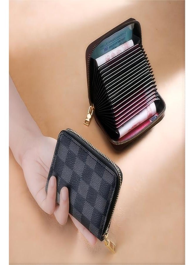 Generic A set of 2- multi slot card holder, large capacity document storage bag, men's and women's multifunctional card holder, coin purse, compact driver's license card holder  - Image 2