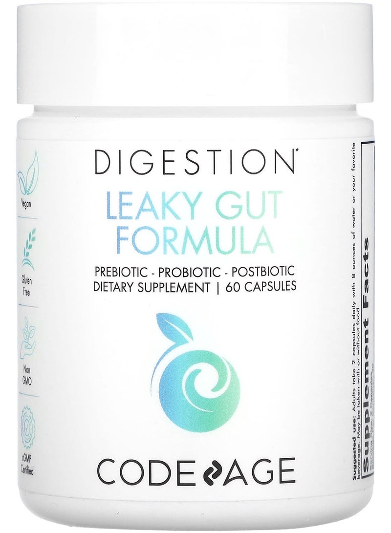 Codeage Digestion, Leaky Gut Formula, 60 Capsules
