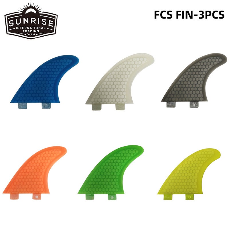 Surfboard Fin Three-Piece Set Professional Surfing Accessories Honeycomb Tail Rudder Double Tabs Tail Fin Surf Fin - Image 2
