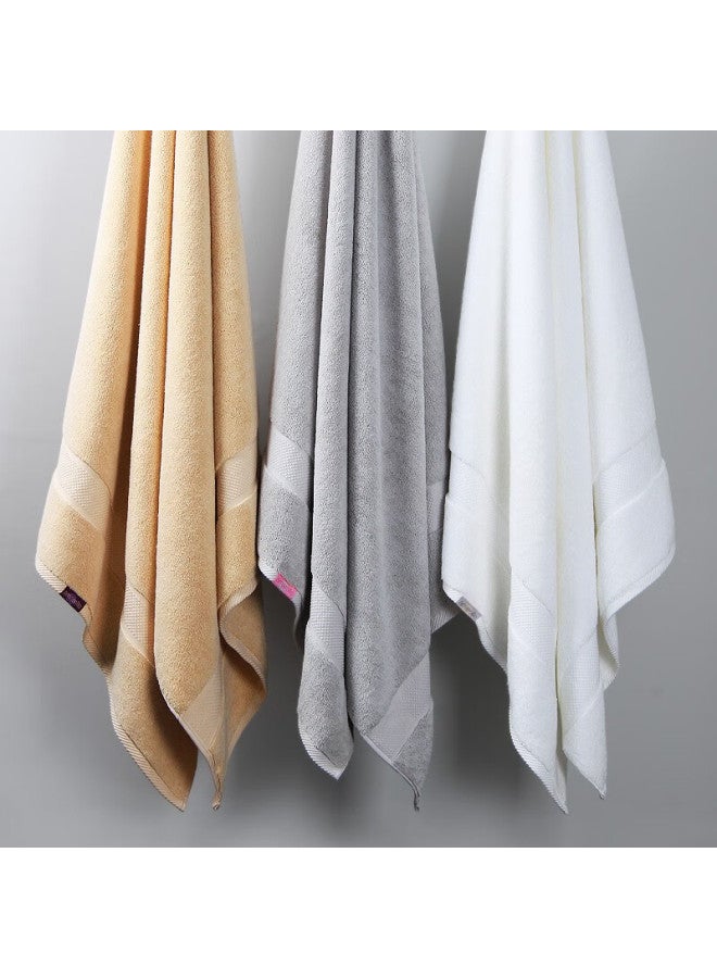 Amarelle Air High-end Hotel Pure Cotton Absorbent Quick-drying Bath Towel, Gray, 80*160cm - Image 3