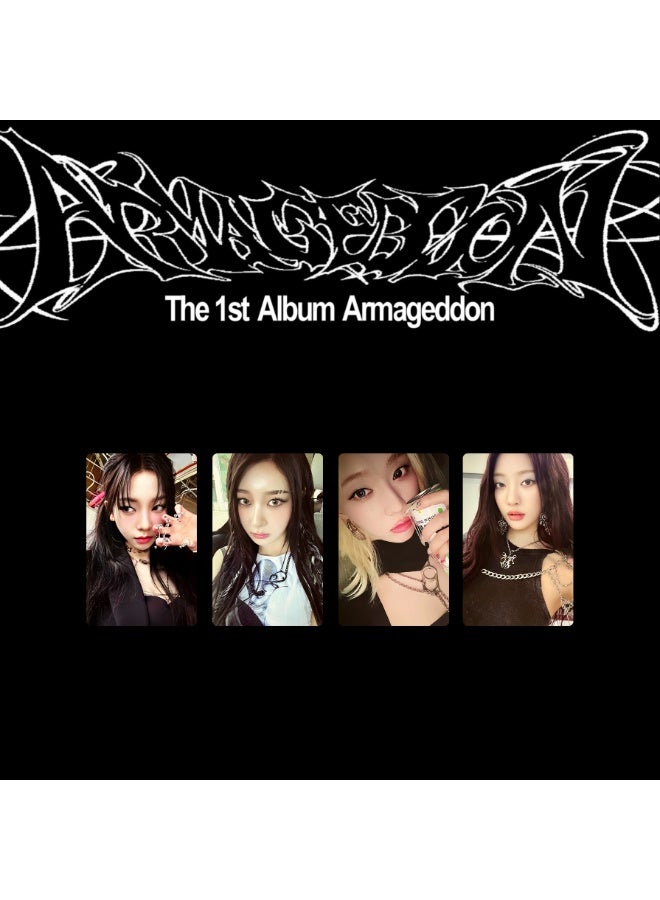 NIBEMINENT 4 Pcs Kpop Aespa Armageddon Lomo Cards Card For Fans Collection Gifts - Image 1