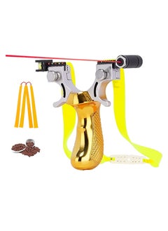 Rock Pow Hunting Slingshots Set, Professional Laser Slingshot for Outdoor Hunting,Adult high-speed catapult slingshot,100 Ammo Balls and 2 Rubber Bands.  - Image 1