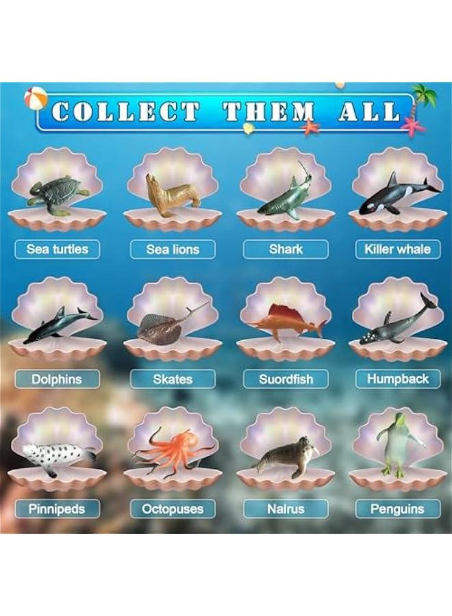 ميكسد الحيوانات البحرية أدوات التعدين - هدايا للأطفال الطرف - قذائف حفر الطوب ، واستكشاف 12 أنواع من الحيوانات البحرية لعبة مجموعات ، علم الأحياء البحرية أدوات التعدين ، والأطفال الفتيان والفتيات هدايا تعليمية جيدة - Image 2