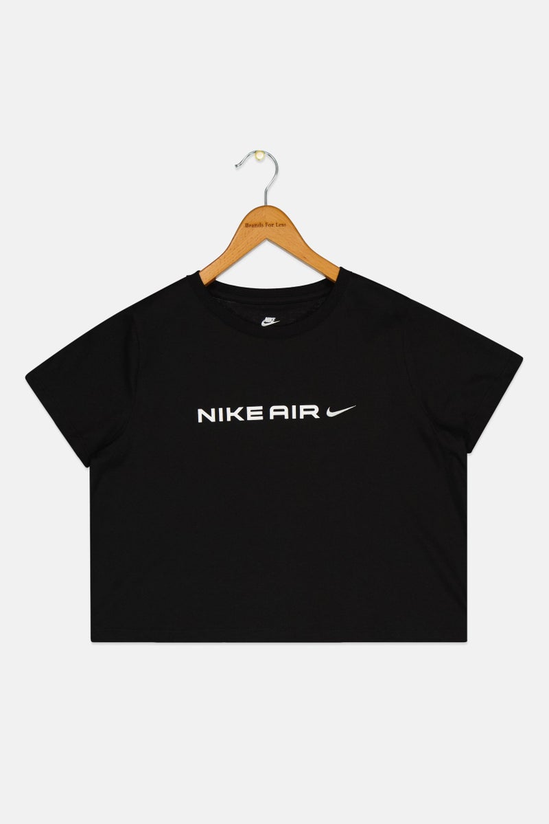 Nike Kids Girl Sportswear Fit Short Sleeve Training T Shirt, Black  - Image 1