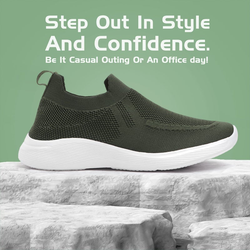 Face أحذية رياضية زيتونية للرجال - Image 1