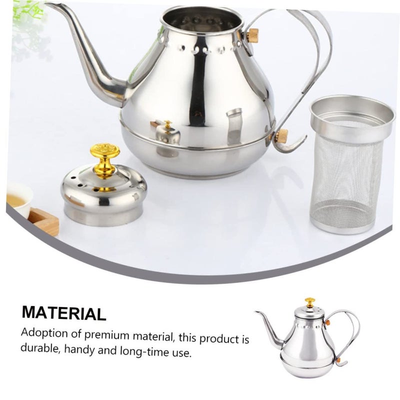 Stainless Steel Teapot With Strainer Stovetop For Loose Leaf Tea Coffee Multi Use - Image 5