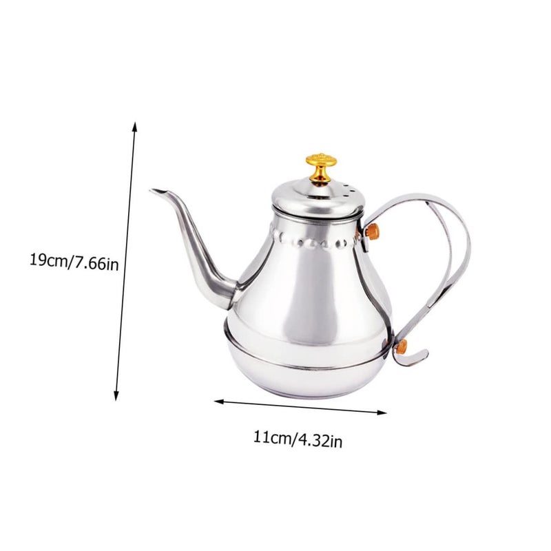 Stainless Steel Teapot With Strainer Stovetop For Loose Leaf Tea Coffee Multi Use - Image 3