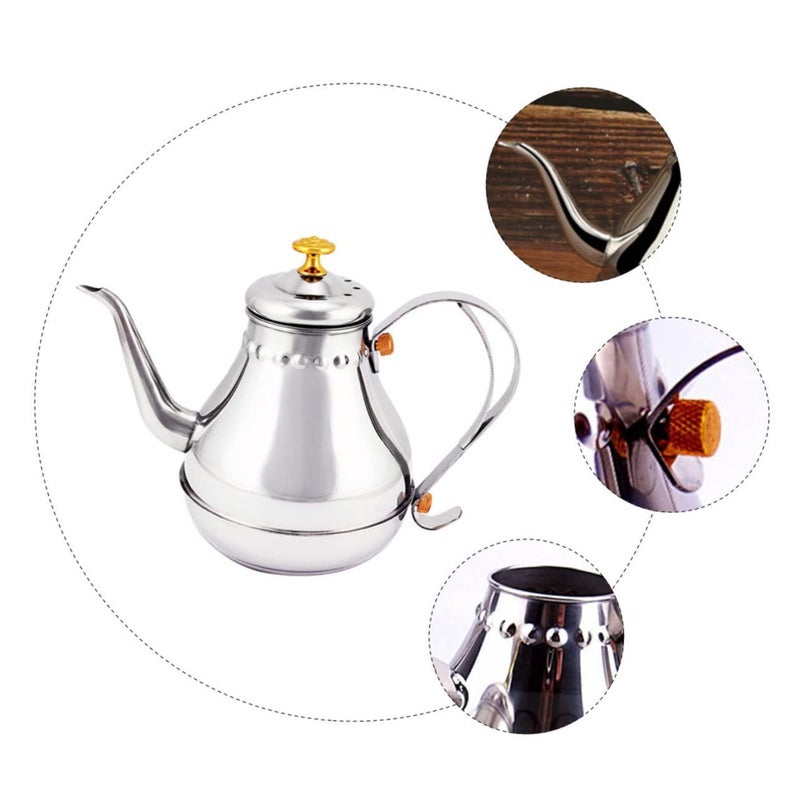 Stainless Steel Teapot With Strainer Stovetop For Loose Leaf Tea Coffee Multi Use - Image 4
