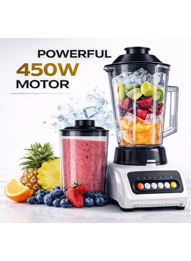 Seven CREST 2 in 1 Blender and Grinder 450W Kitchen Blender 1.5L Large Capacity Multi Function Smoothie Juicer Ice Crushing and Spice Grinder - Image 2
