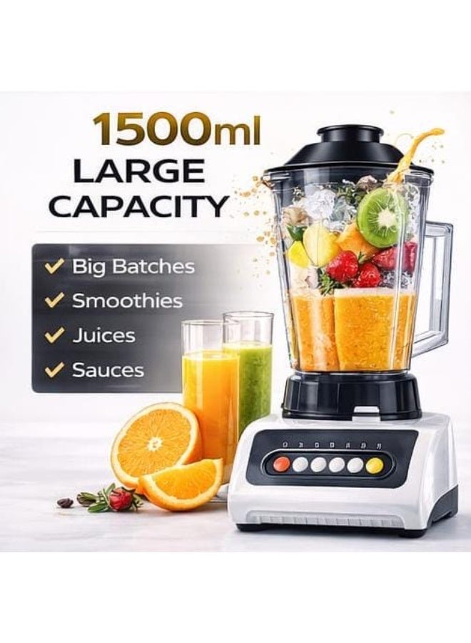 Seven CREST 2 in 1 Blender and Grinder 450W Kitchen Blender 1.5L Large Capacity Multi Function Smoothie Juicer Ice Crushing and Spice Grinder - Image 3