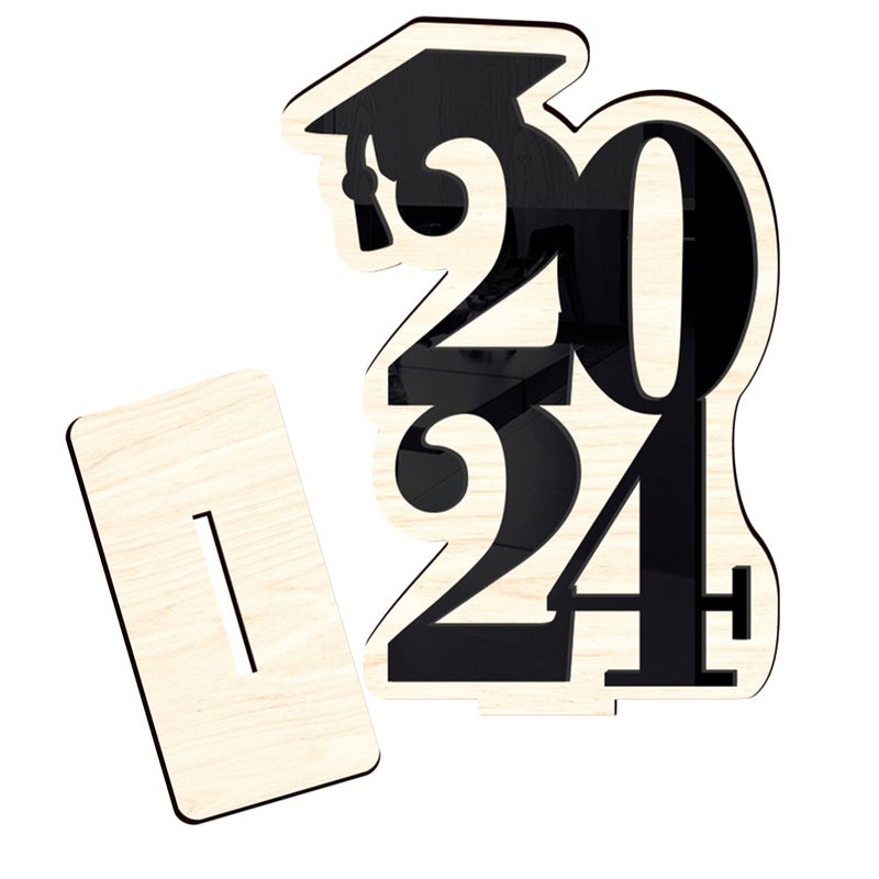 Graduate Table Ornament 2024 Graduation Craft Graduation Season Table Sign Ornament - Image 3