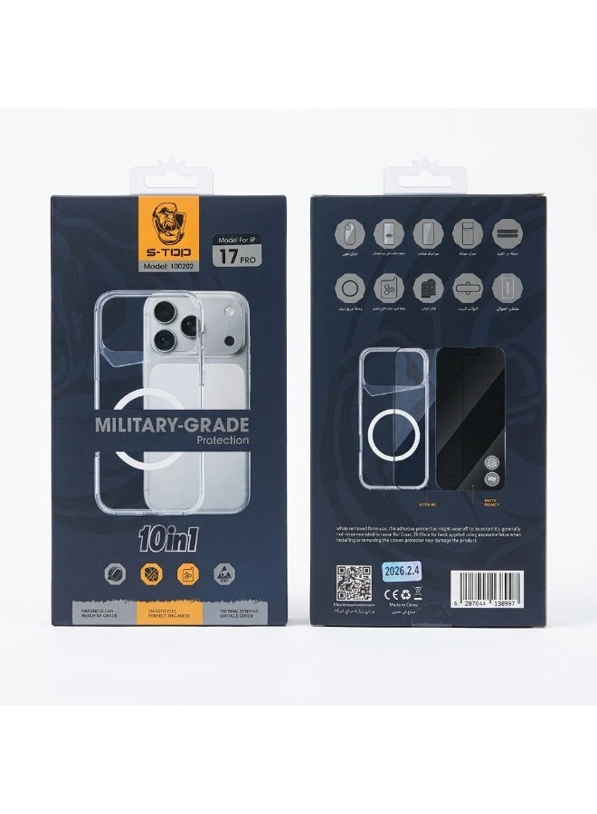 MILITARY GRADE PROTECTION PACKAGE FOR IPHONE 17 PRO 10 IN 1