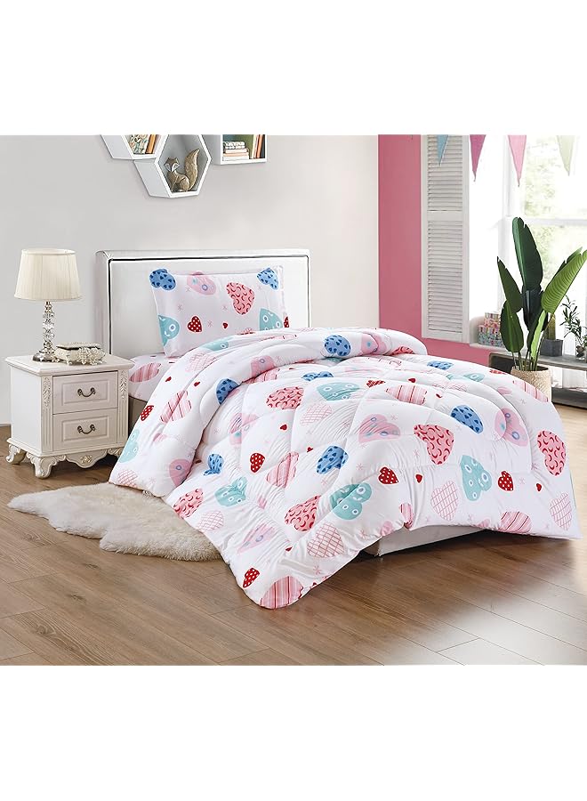 erorex 3 Piece Single Crib Bedding Set Includes Comforter Crib Sheet Pillow Sham Coverlet Lightweight Reversible Comforter Suitable For All Seasons - Image 1