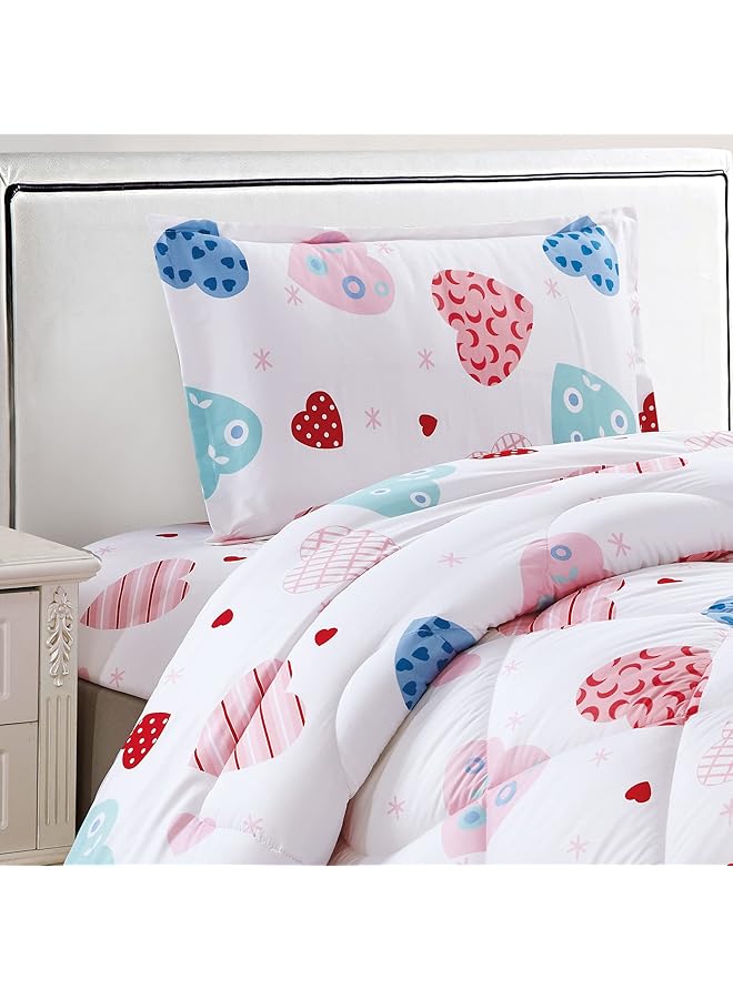 erorex 3 Piece Single Crib Bedding Set Includes Comforter Crib Sheet Pillow Sham Coverlet Lightweight Reversible Comforter Suitable For All Seasons - Image 4