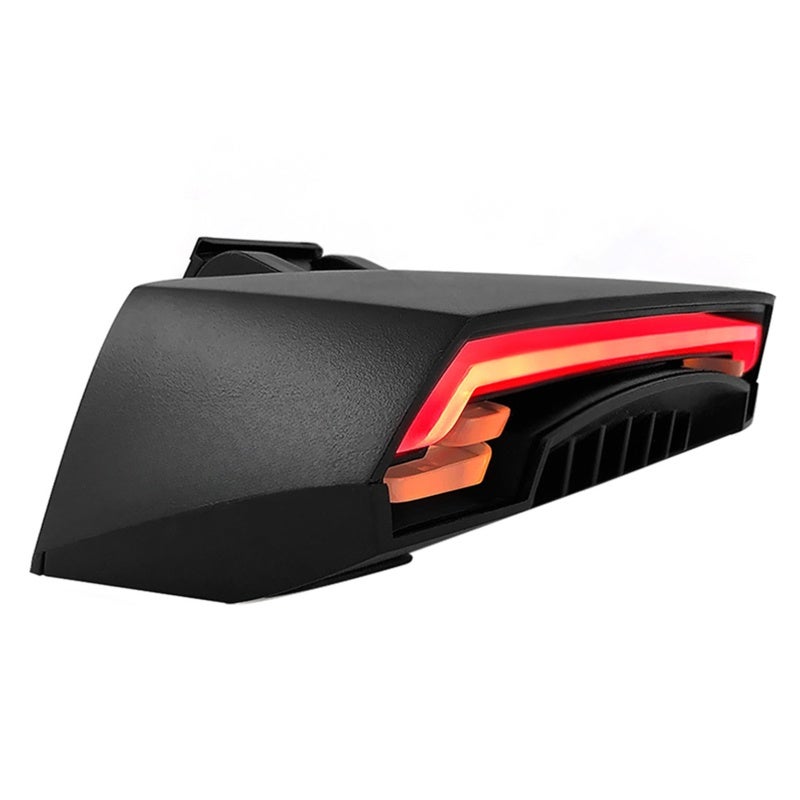 Meilan Bicycle Tail Light: Black 2000mAh USB Rechargeable - Wireless Remote Control With Turn Signal & Auto Day/Night Detection For Cyclists - Image 2